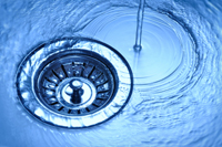 Water in a sink